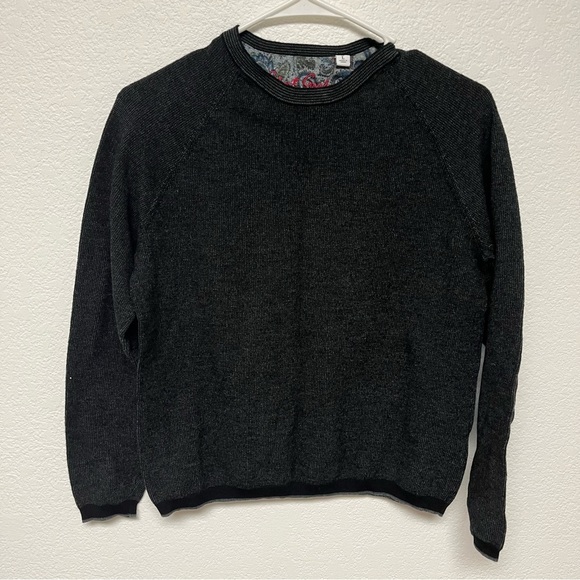 Robert Graham Men's Black Wool Crewneck sweater size large - Picture 1 of 6
